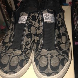 Black Coach sneakers